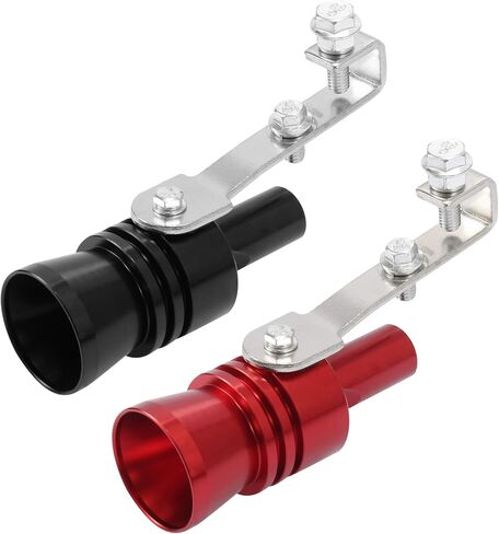 X AutoHaux 2pcs Universal Turbo Turbo Sound Muffler Miply Pipe Whistle Whistle Off Valve Simulator Turbo Whistle Tailpipe XL Size Red Blue in Kuwait