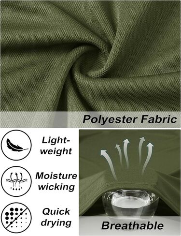 Mens Polo Shirts Performance Short Sleeve Dry Fit Moisture Wicking Collared Men's Golf T-Shirt Athletic in Kuwait