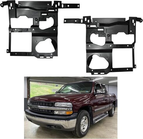 LOSTAR Pair(2) Driver Left & Passenger Right Side Headlamp Headlight Mounting Bracket Compatible with 1999-2002 Silverado 1500 2500 3500, 2000-2006 Suburban/Yukon GM1221121 GM1221122 in Saudi Arabia