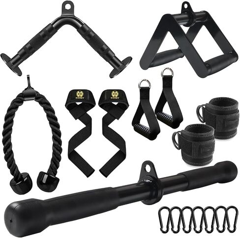 Cable Machine Attachment Set LAT Pulldown Attachments Weight Machine Accessories for Home Gym in Kuwait
