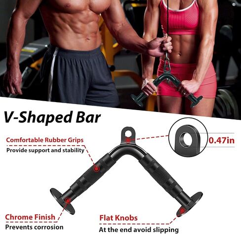 Cable Machine Attachment Set LAT Pulldown Attachments Weight Machine Accessories for Home Gym in Kuwait