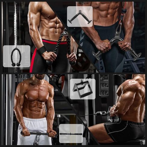 Cable Machine Attachment Set LAT Pulldown Attachments Weight Machine Accessories for Home Gym in Kuwait
