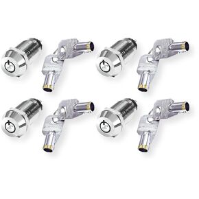 SECO-LARM SS-095-1H1 High Security Tubular Key Lock Switch, Used for Momentary Alarm Arm/Disarm, Momentary ON/shunt Off 2 Terminals, SPST; Maintained Off, Springs Back from ON, Key Removable from Off in Kuwait