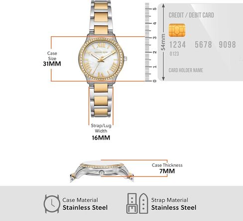 Michael Kors Women's Sage Three-Hand-Tony Stains Steel Watch (Model: Mk4910) in Saudi Arabia