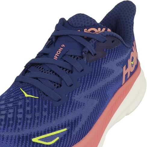 HOKA ONE ONE Womens Clifton 9 Textile Evening Sky Coral Trainers 10.5 US in Kuwait