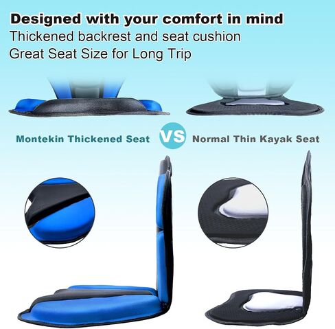 Thickened Kayak Seat with Back Support, Sit On Top Cushioned Canoe Backrest Molded Foam Seat for SUP Paddle Board Fishing Boat Long Trip in Kuwait