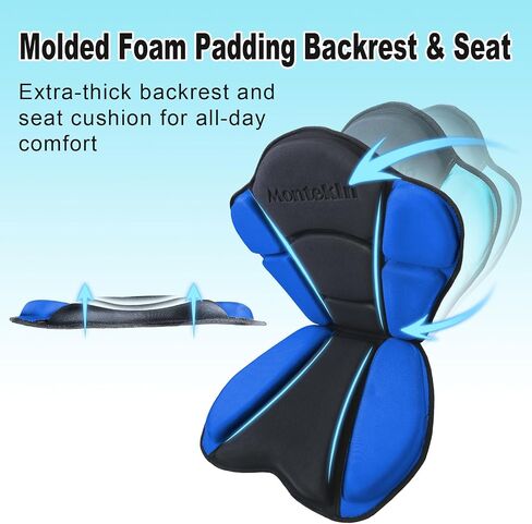 Thickened Kayak Seat with Back Support, Sit On Top Cushioned Canoe Backrest Molded Foam Seat for SUP Paddle Board Fishing Boat Long Trip in Kuwait