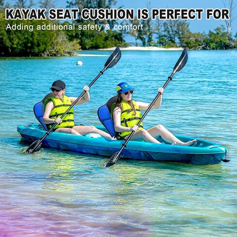 Thickened Kayak Seat with Back Support, Sit On Top Cushioned Canoe Backrest Molded Foam Seat for SUP Paddle Board Fishing Boat Long Trip in Kuwait