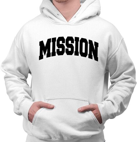 Mission Collegiate Hoodie Sweatshirt Usisex in Kuwait
