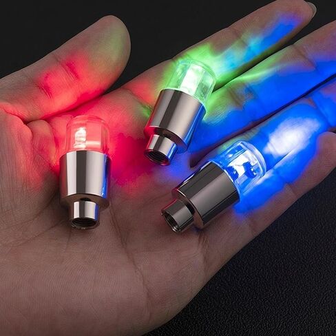 4 PCS LED LED Valve STAL LIGHTS ، وميض 360 درجة فلاش الدوران ، وأضواء عجلة مقاومة للماء للشاحنات ، والسيارات ، وسيارات الدفع الرباعي (الأزرق) in Kuwait