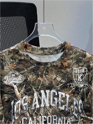 Verdusa Boy's Camo Print Tracksuit Short Sleeve Letter Graphic Tirt Shirt Sets in Saudi Arabia