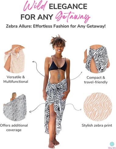 SHU-SHI Women Leopard Print Sarong Pareo Cover Up Bathing Suit Women Animal Beach Wrap Long Pool Trip Resort Skirt in Saudi Arabia