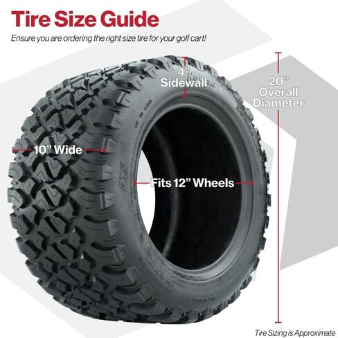 GTW NOMAD 23 Inch All Terrain IDARIAL GOLF CART TIRE | 23x10-R14 | الفولاذ مربوذ البناء الشعاعي | مجموعة الرفع المطلوبة | التناسب العالمي لعجلات 14 بوصة in Saudi Arabia
