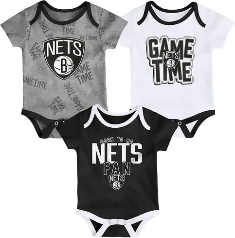 NBA Newborn Infants Game Time 3 Pieces Onsie Creeper Bodysuit Romper Set (Milwaukee Bucks, 0-3 Months) in Saudi Arabia
