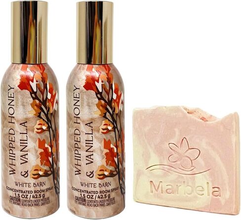 Bath & Body Works Honey & Vanilla - حزمة رذاذ غرفة مركزة 2 مع عينة من أملاح الأملاح في الهيمالايا in Saudi Arabia