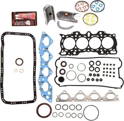 مجموعة Rering Engine Engeren Evergreen FSBRR4030EVE متوافقة مع 97-01 Honda CR-V 2.0 DOHC B20B4 B20Z2 مجموعة حشية كاملة ، محامل قضبان رئيسية الحجم القياسية ، حلقات مكبس الحجم القياسي in Saudi Arabia