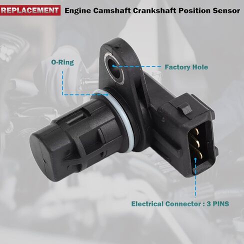 2PCS محرك محرك وظائف الحدبات مستشعر متوافق مع Hyundai Elantra Elantra Coupe Elantra GT Tiburon Tucson - متوافق مع Kia Forte Koup Soul Spectra5 لـ Sportage OE # PC661 3935023700 in Kuwait