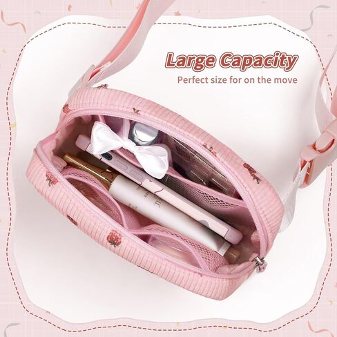 Yoolife Cherry Fanny Pack for Girls - محفظة للفتيات في سن المراهقة Kids Belt Bag Bag Crossbody Fashion Pack Pack Travel Hiking Cycling Running (Beige) in Kuwait