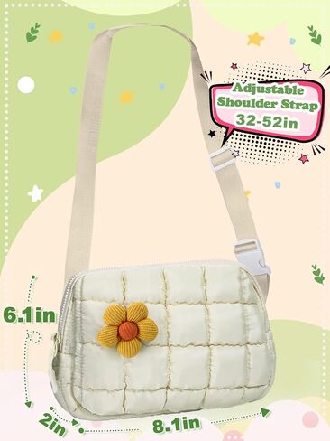 حقيبة Crossbody منتفخة للفتيات - 4 5 6 7 8 9 10 11 12 12 سنة هدية عيد ميلاد ، عودة إلى المدرسة فاني حزمة للفتيات محافظ حقيبة حزام لطيف للعصرية للمراهقين ابنة الابنة ، أخت بيج ، بيج in Kuwait
