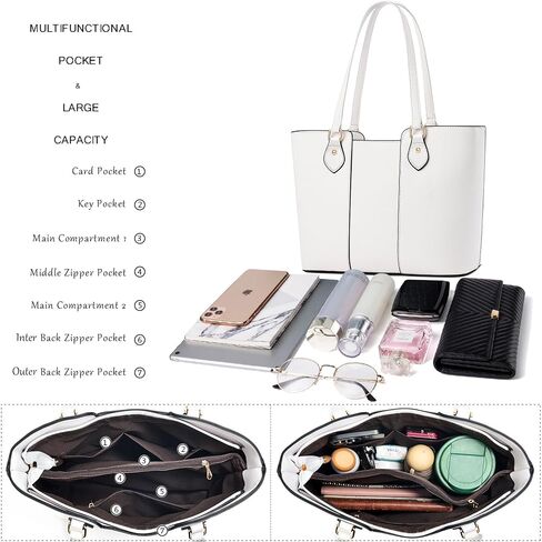 CHICAROUSAL Tote Bag for Women Large Handbags and Purses for Women PU Leather Womens Shoulder Bags in Kuwait