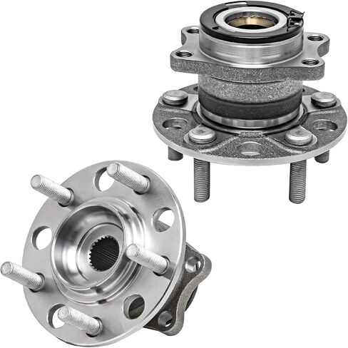 Detroit Axle - AWD Rear Wheel Bearing Hubs for 2007-2008 Dodge Caliber 2007-2017 Jeep Patriot Compass, 2 Wheel Bearing and Hubs Assembly Replacement in Saudi Arabia