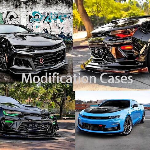 Front Bumper Lip for 2016-2022 Chevy Camaro, Bumper Lip, Spoiler, Aerodynamic Kit, Splitter,Carbon Fiber Print,2016 2017 2018 2019 in Kuwait