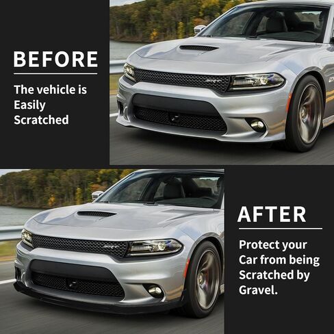 Archaic Front Spoiler for Dodge Charger 2015-2023, Bumper Lip Chin Splitter for SRT Hellcat/RT Scat Pack/Daytona/RT 392, ABS, Gloss Black in Saudi Arabia