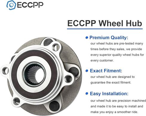 ECCPP Wheel Hub and Bearing Assembly Front 513354 fit For 2014-2017 For Mazda 3 2016-2017 For Mazda CX-3 Replacement For 5 Lugs Wheel Bearing Hubs 2 pcs in Saudi Arabia