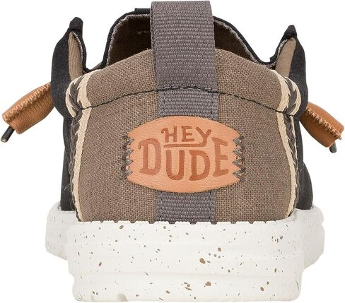 Heydude Wally Craft Linen Black/Walnut Size 9 ، أحذية الرجال ، المتسكعون للرجال ، مريح وخفيف الوزن in Kuwait
