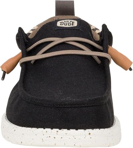 Heydude Wally Craft Linen Black/Walnut Size 9 ، أحذية الرجال ، المتسكعون للرجال ، مريح وخفيف الوزن in Kuwait