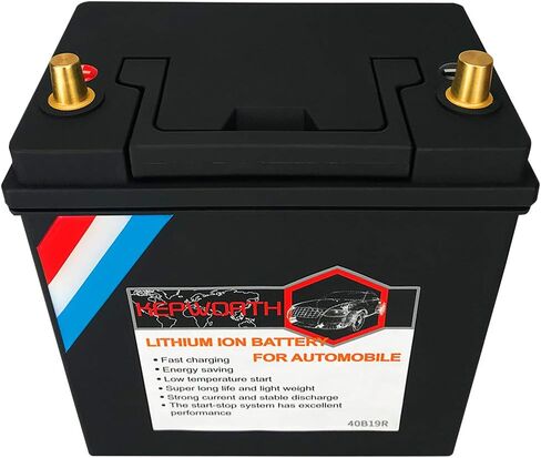 Replacement 40ah Lead Acid Battery 40B19R Automobile Battery LiFePO4 Universal 12v 22Ah 680CCA Lithium Iron Phosphate Built-in BMS Protection Board Deep Cycle LFP in Saudi Arabia