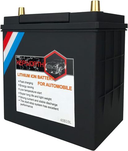 Replacement 40ah Lead Acid Battery 40B19R Automobile Battery LiFePO4 Universal 12v 22Ah 680CCA Lithium Iron Phosphate Built-in BMS Protection Board Deep Cycle LFP in Saudi Arabia