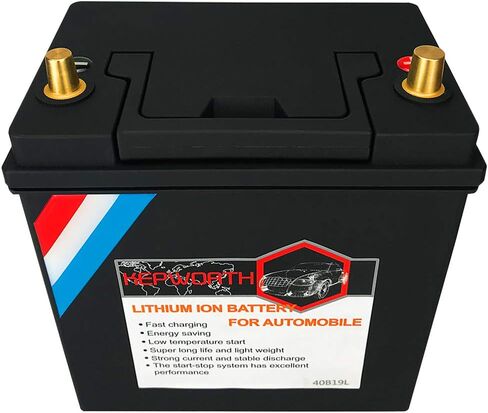 Replacement 40ah Lead Acid Battery 40B19R Automobile Battery LiFePO4 Universal 12v 22Ah 680CCA Lithium Iron Phosphate Built-in BMS Protection Board Deep Cycle LFP in Saudi Arabia