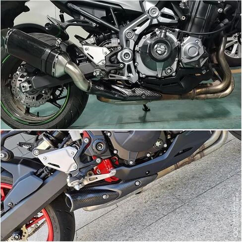 Be Compatible With Z900 Z900e Motorcycle Exhaust Mid Link Pipe Carbon Fiber Heat Shield Cover Guard Anti-Scalding Shell in Saudi Arabia