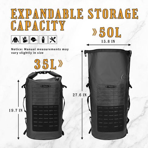 دراجة نارية Sissy Bar Bag Laggage Backpack Backpack Backrest Bag 35L LACHER TEARKED TOURING TEALING CHESPING TRAPING TRAPE TRIPLE ، سعة كبيرة قابلة للتوسيع ، مقاومة للماء ، أسود in Kuwait