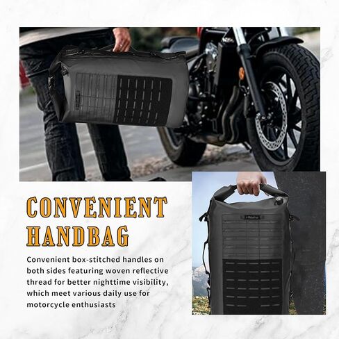 دراجة نارية Sissy Bar Bag Laggage Backpack Backpack Backrest Bag 35L LACHER TEARKED TOURING TEALING CHESPING TRAPING TRAPE TRIPLE ، سعة كبيرة قابلة للتوسيع ، مقاومة للماء ، أسود in Kuwait