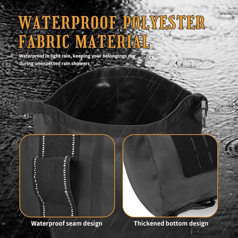 دراجة نارية Sissy Bar Bag Laggage Backpack Backpack Backrest Bag 35L LACHER TEARKED TOURING TEALING CHESPING TRAPING TRAPE TRIPLE ، سعة كبيرة قابلة للتوسيع ، مقاومة للماء ، أسود in Kuwait