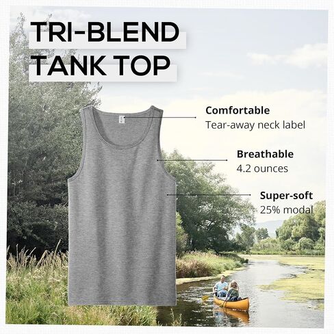 Allmade Unisex Tri-Blend Tank Tee in Kuwait