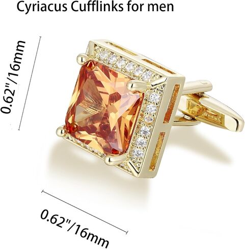 Crystal Cufflinks for Men, Purple Cufflink CZ Sparkle Diamond, Square Cufflinks for Wedding Groom Best Man, Cuff link 0.62 * 0.62inch in Saudi Arabia