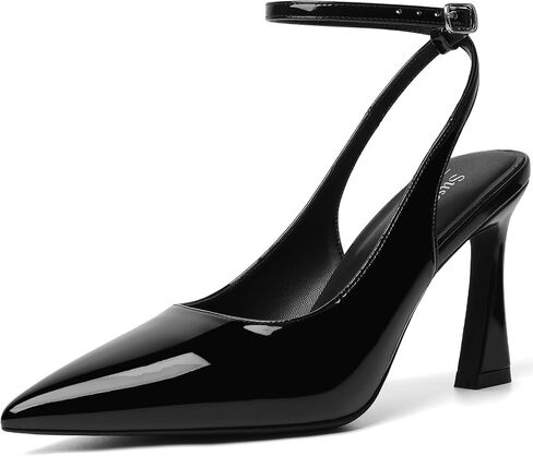 Susanny Womens Slingback Closed Toe Ankle Strap High Heels Pointed Toe Pumps Comfortable Stiletto Sexy Buckle Strappy Dressy Shoes for Wedding Bridal Party Work in Kuwait