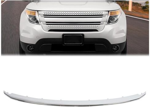 شواية Hecasa العلوية متوافقة مع 2011-2015 Ford Explorer Grille Grille Labbing Chrome لـ FO1217105 BB5Z8200AA in Saudi Arabia