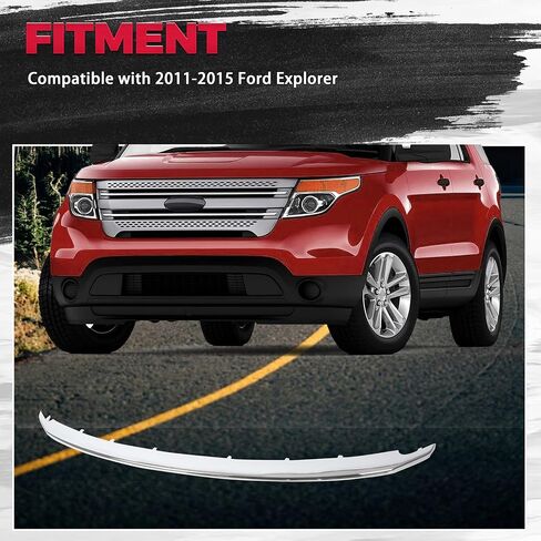 شواية Hecasa العلوية متوافقة مع 2011-2015 Ford Explorer Grille Grille Labbing Chrome لـ FO1217105 BB5Z8200AA in Saudi Arabia