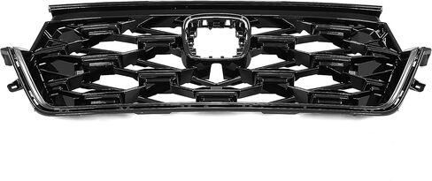 HECASA Front Bumper Grille Compatible with 2023-2024 Honda CR-V CRV Upper Grill Black Painted ABS in Saudi Arabia