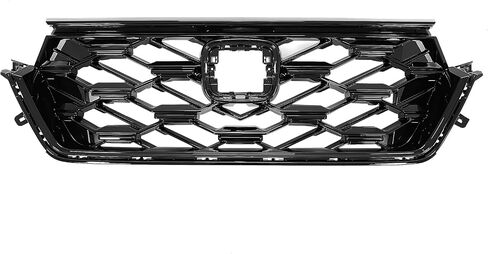 HECASA Front Bumper Grille Compatible with 2023-2024 Honda CR-V CRV Upper Grill Black Painted ABS in Saudi Arabia