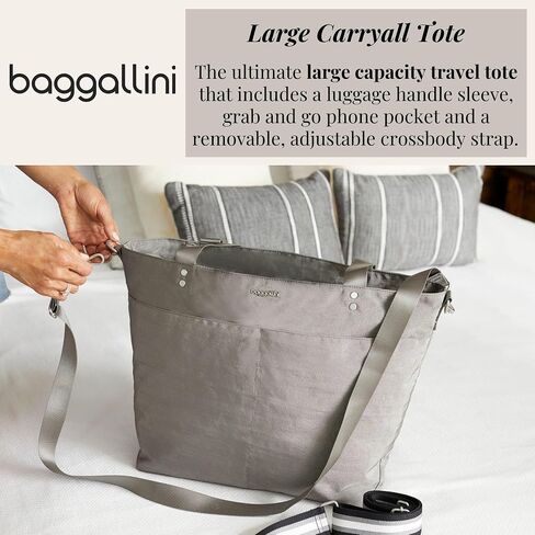 Large Carryall Tote Bag for Women - Lightweight Nylon Zipper Top Weekender Travel Beach Bag Personal Item w/Luggage Sleeve in Saudi Arabia