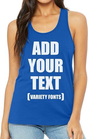 Women Custom Tank Top أضف نصك المصمم على صناديقك المخصصة للطباعة الخاصة بك in Kuwait