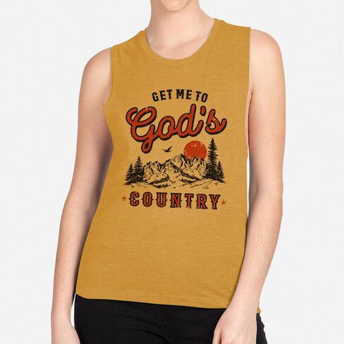 TeesAndTankYou Get Me to God's Country Women's Muscle Tank in Kuwait