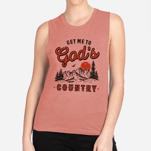 TeesAndTankYou Get Me to God's Country Women's Muscle Tank in Kuwait