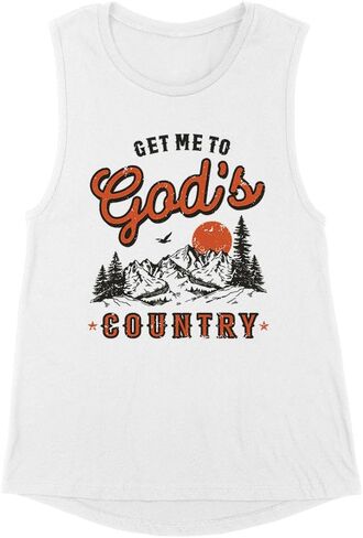 TeesAndTankYou Get Me to God's Country Women's Muscle Tank in Kuwait