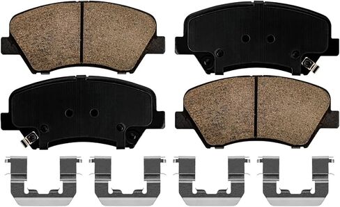 Detroit Axle - مجموعة الفرامل الأمامية لـ Hyundai Elantra Coupe GT Veloster Kia Forte Koup Forte5 Discor Brake Routors Pads Ceramic Brake Pads Plads: 11.02 "Inch Front Rotor in Saudi Arabia